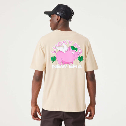 NEW ERA LUCKY PIG CHARACTER GRAPHIC OVER-SIZED TEE